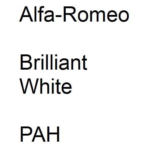 Alfa-Romeo, Brilliant White, PAH.